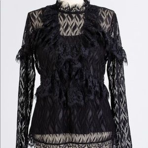 Black lace blouse